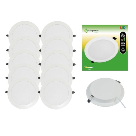 Lot de 10 Spot Encastrable LED Downlight Panel Extra-Plat 12W Blanc Neutre 4200-4500K