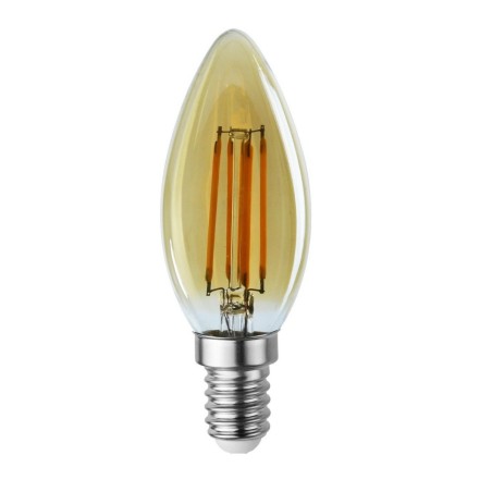 Ampoule Led Flamme Filament Doré 4 watt (éq. 42 Watt) Culot E14