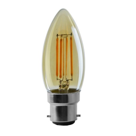 Révolutionnez votre intérieur avec la ampoule Led Flamme Filament Doré 4W!