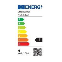 Ampoule Led  Filament Culot B22 forme G45 4 Watt (éq 42 watts) Blanc Chaud