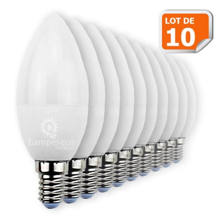 Éclairez vos soirées avec notre Lot de 10 Ampoules LED bougie E14 6W!