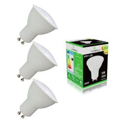 Éclairez votre maison avec le Pack de 3 Ampoules Led GU10 5W - 4000K équivaut à 50W Halogène!