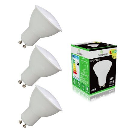 Éclairez votre maison avec le Pack de 3 Ampoules Led GU10 5W - 4000K équivaut à 50W Halogène!