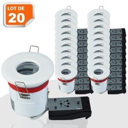 Éclairage parfait pour chaque pièce avec Lot de 20 Spots Étanches BBC