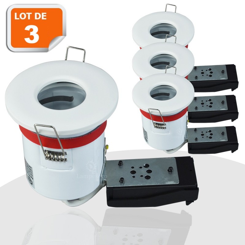 Lot 3 supports spots BBC étanches pour éclairage parfait | Ref. 830W