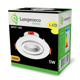 Découvrez l\'Éclairage Parfait pour vos Plafonds : Lot de 10 Spots LED encastrables 5W Blanc Neutre avec Transformateur Intégré 