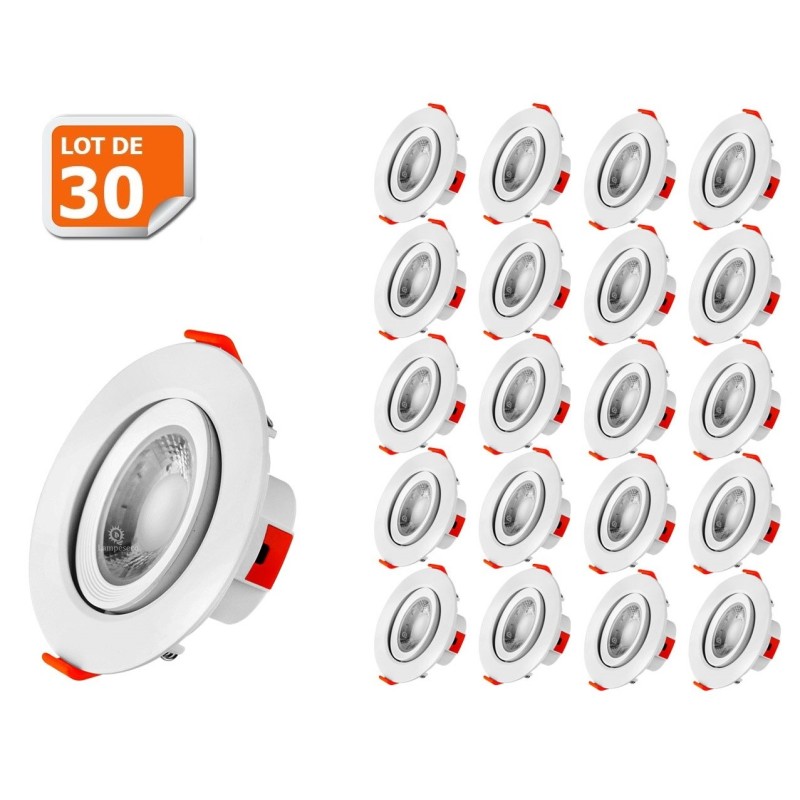 Éclairez votre maison avec style grâce au Lot de 30 Spot LED encastrable pour plafond 5W Blanc Neutre