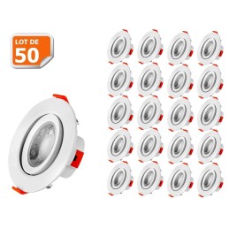 Découvrez notre lot de 50 Spots LED encastrables 5W avec transformateur intégré!