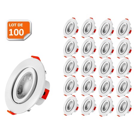 Gardez votre plafond lumineux avec 100 spots LED encastrables de 5W avec transformateur intégré