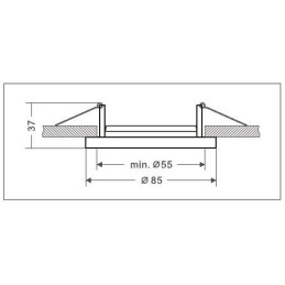 Spot Bain et Douche Etanche IP44 Blanc avec ampoule halogene MR16 (GU5.3) 12V