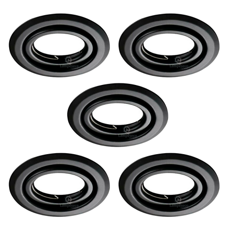 Économisez de l\'argent et illuminez votre maison avec ces spots LED noirs mat orientables de haute qualité - Lot de 5!