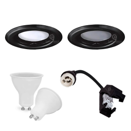 Éclairez votre intérieur avec style : Lot de 20 Spots Encastrables Noirs Mat avec LED 5W Blanc Froid 6000K