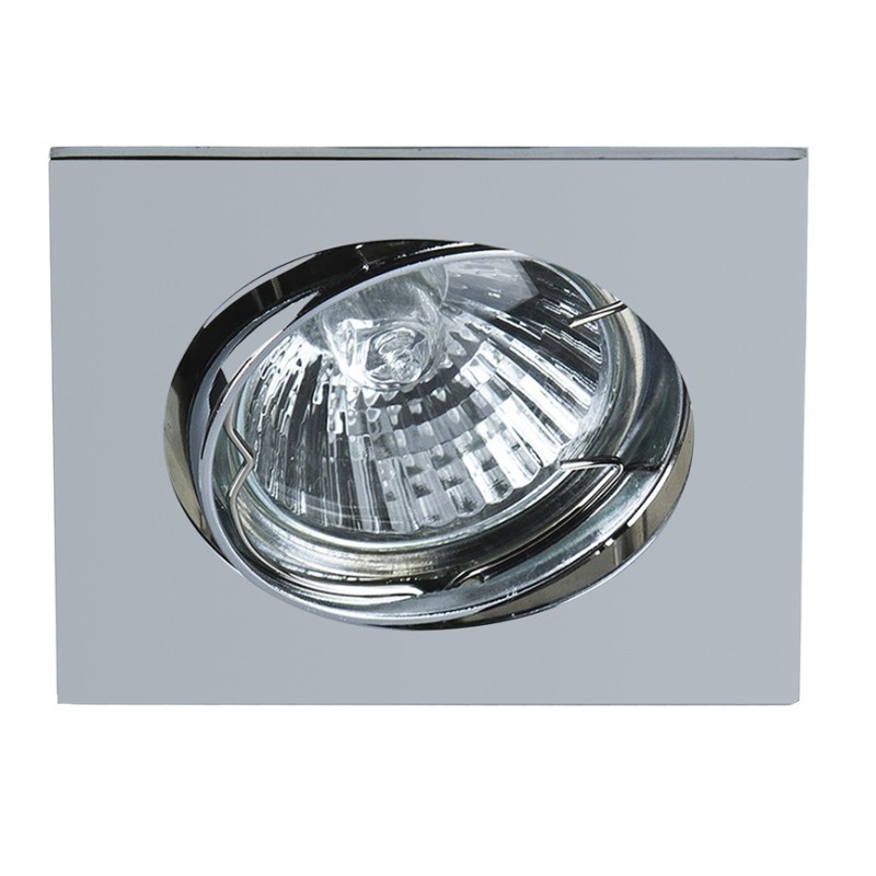 L\'éclairage stylé pour votre intérieur avec notre support encastrable carré couleur chrome!