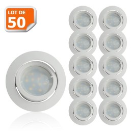 Spot Led Encastrable Complete Blanc Orientable lumière Blanc Neutre