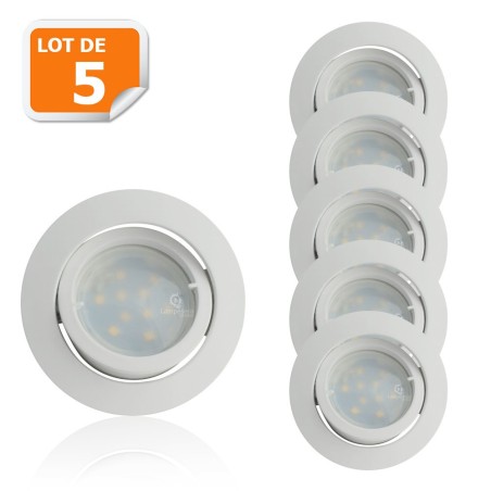 Spot Led Encastrable Complete Blanc Orientable lumière Blanc Neutre