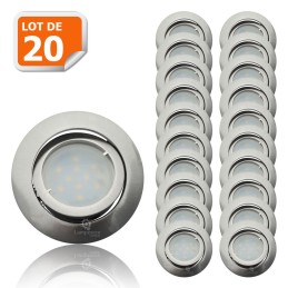 20 Spots LED Encastrables Satin Orientables - Éclairez votre espace en style!