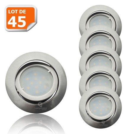 Spot Led Encastrable Complete Satin Orientable lumière Blanc Neutre
