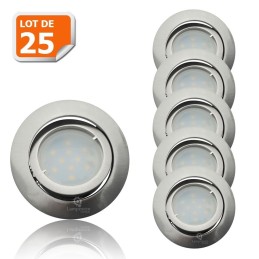 Spot Led Encastrable Complete Satin Orientable lumière Blanc Neutre