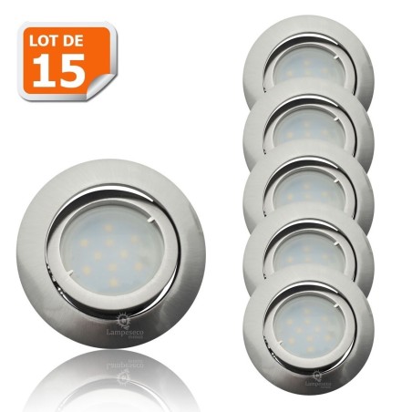 Spot Led Encastrable Complete Satin Orientable lumière Blanc Neutre