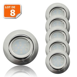 Spot Led Encastrable Complete Satin Orientable lumière Blanc Neutre