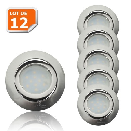 Spot Led Encastrable Complete Satin Orientable lumière Blanc Neutre