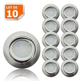 Spot Led Encastrable Complete Satin Orientable lumière Blanc Neutre
