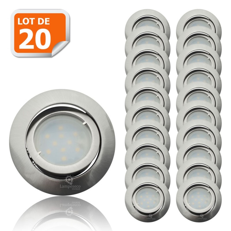 Spot Led Encastrable Complete Satin Orientable lumière Blanc Neutre