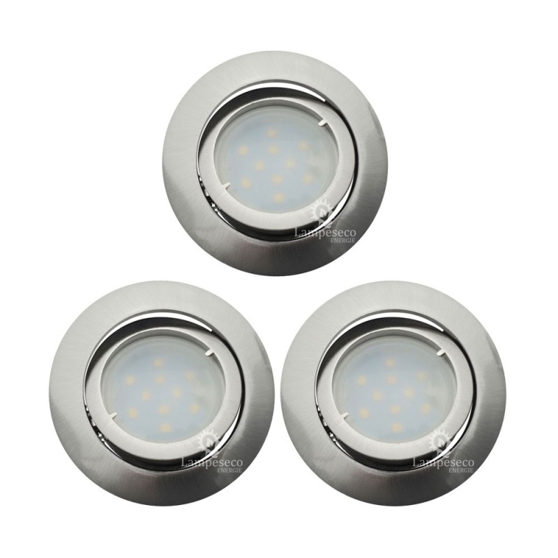 Spot Led Encastrable Complete Satin Orientable lumière Blanc Neutre