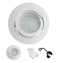 Spot Led Encastrable Complete Blanc Orientable lumière Blanc Neutre