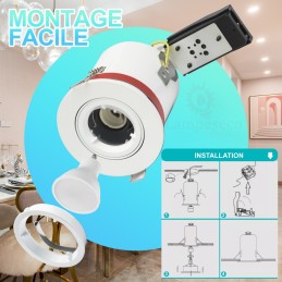 Éblouissez votre intérieur avec les spots BBC 100mm ! Des douilles et ampoules incluses.