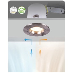 Éclairez votre intérieur avec style! Lot de 20 supports de spot BBC aluminium brossé orientable avec douille GU10 ref. 819