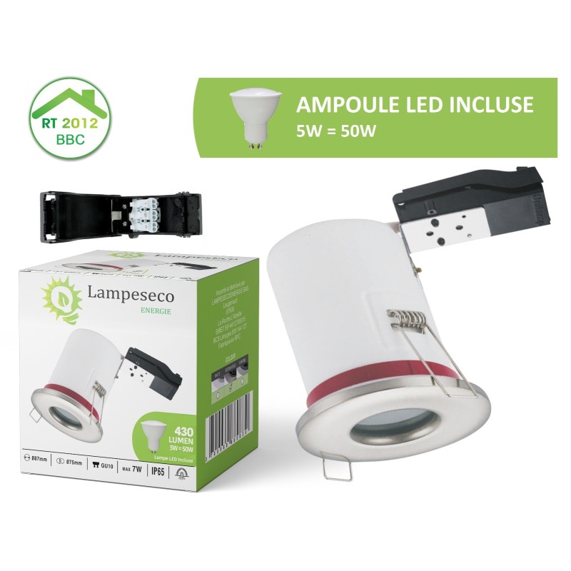 Spot encastrable étanche inox avec LED 5W - Éclairez votre intérieur !