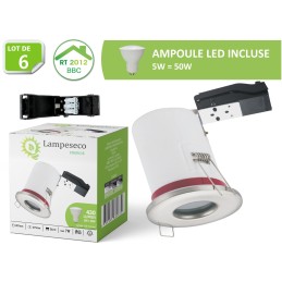 Lot de 6 Spots encastrables étanches LED 5W - Égayer votre espace extérieur