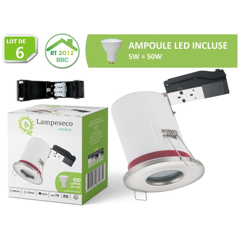 Lot de 6 Spots encastrables étanches LED 5W - Égayer votre espace extérieur