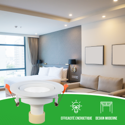 Éclairez votre maison avec style : Lot de 20 Spot LED orientables 4.9W GU10 Ø90 Lumière Blanc Neutre à 120°