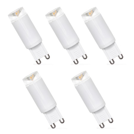 Découvrez notre pack de 5 ampoules LED compactes G9 pour une lumière chaude et puissante