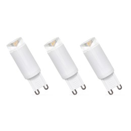 Eclairez votre intérieur avec style grâce à notre lot de 3 ampoules LED compactes à filament G9, 190 lumens blanc chaud 3000K 2,