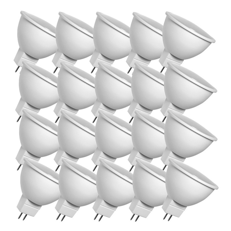 Éclairez votre vie avec 20 ampoules LED MR16/GU5.3 6 watts 3000K blanc chaud - 580 lumens!