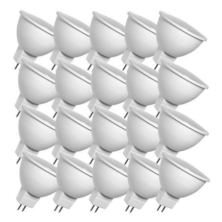 20 ampoules LED puissantes MR16/GU5.3 6 W, 6000K blanc froid et 590 lumens - Éclairez votre maison en beauté!