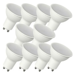 Éclairez votre maison avec style - 10 Ampoules LED GU10 dimmable 460 Lumens Blanc Chaud 3000K, 6 Watts Compatible Variateurs!