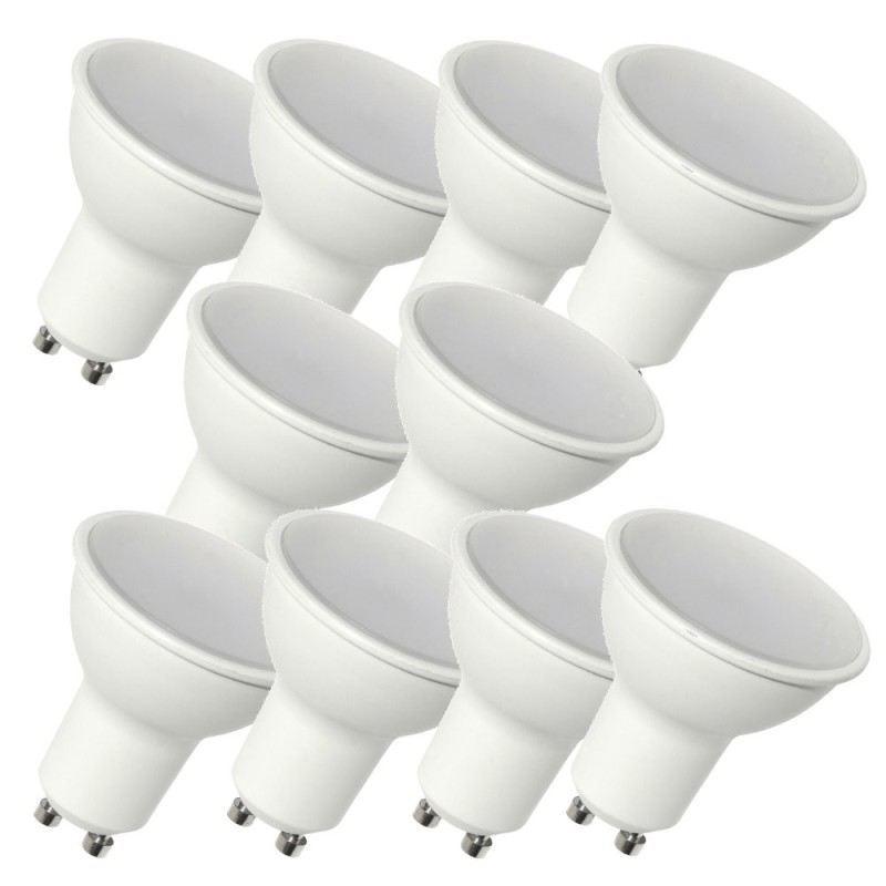 Éclairez votre maison avec style - 10 Ampoules LED GU10 dimmable 460 Lumens Blanc Chaud 3000K, 6 Watts Compatible Variateurs!