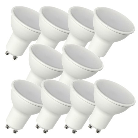Éclairez votre maison avec style - 10 Ampoules LED GU10 dimmable 460 Lumens Blanc Chaud 3000K, 6 Watts Compatible Variateurs!