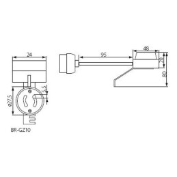 Douille GU10 Complète Avec Raccord Protégé Connecteur GU10