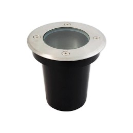 Découvrez l\'éclat du Spot Encastrable de Sol Ronde: Acier Inoxydable, Verre Trempé IP67 IK09!