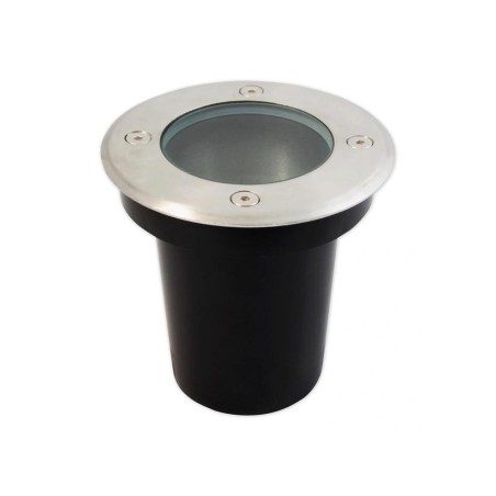 Découvrez l\'éclat du Spot Encastrable de Sol Ronde: Acier Inoxydable, Verre Trempé IP67 IK09!