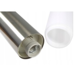 Éclairage jardin haut de gamme : Borne LED Inox E27 65cm IP44 en acier inoxydable - Illuminez vos espaces extérieurs !