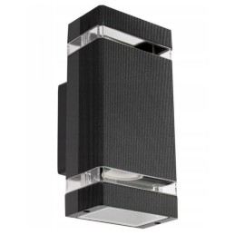 Découvrez la perfection en éclairage extérieur: Applique de façade IP54 2x GU10 Noir - Un luminaire en aluminium premium!