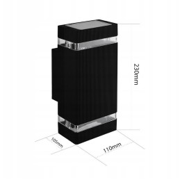 Découvrez la perfection en éclairage extérieur: Applique de façade IP54 2x GU10 Noir - Un luminaire en aluminium premium!