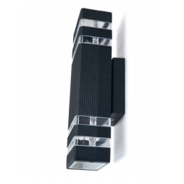 Éclairez votre extérieur avec style - Applique de façade Inez IP54 2x GU10 Noir