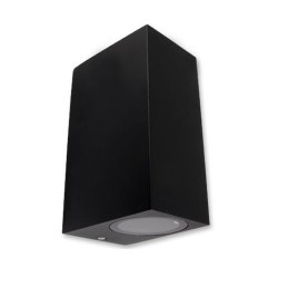 Découvrez la sublime Applique murale carré Lida: un éclairage extérieur haut de gamme en aluminium et verre trempé pour jardin a